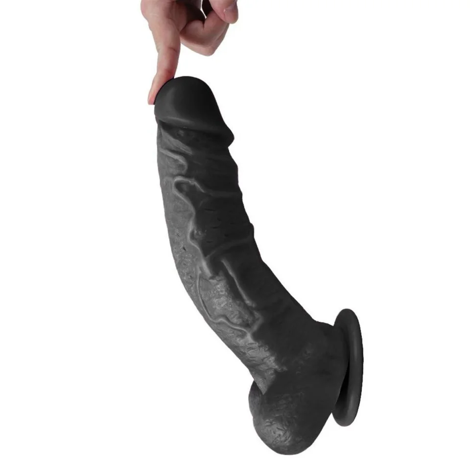 #984 - 27 cm Realistik Kalın Zenci Dildo Penis