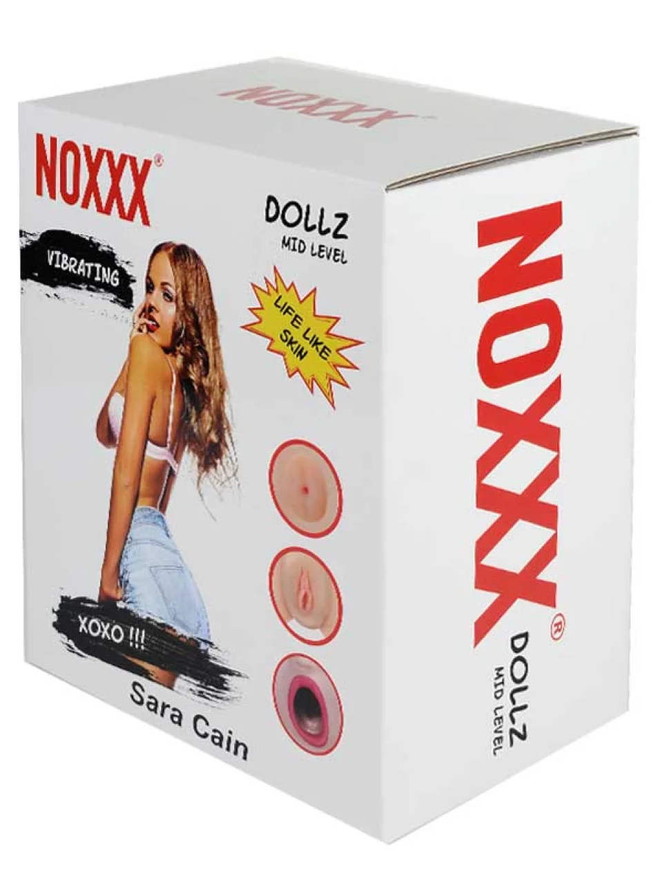 #10111 - NOXXX Sara Cain 3D Yüzlü Reslistik Vajina Anüslü Şişme Bebek