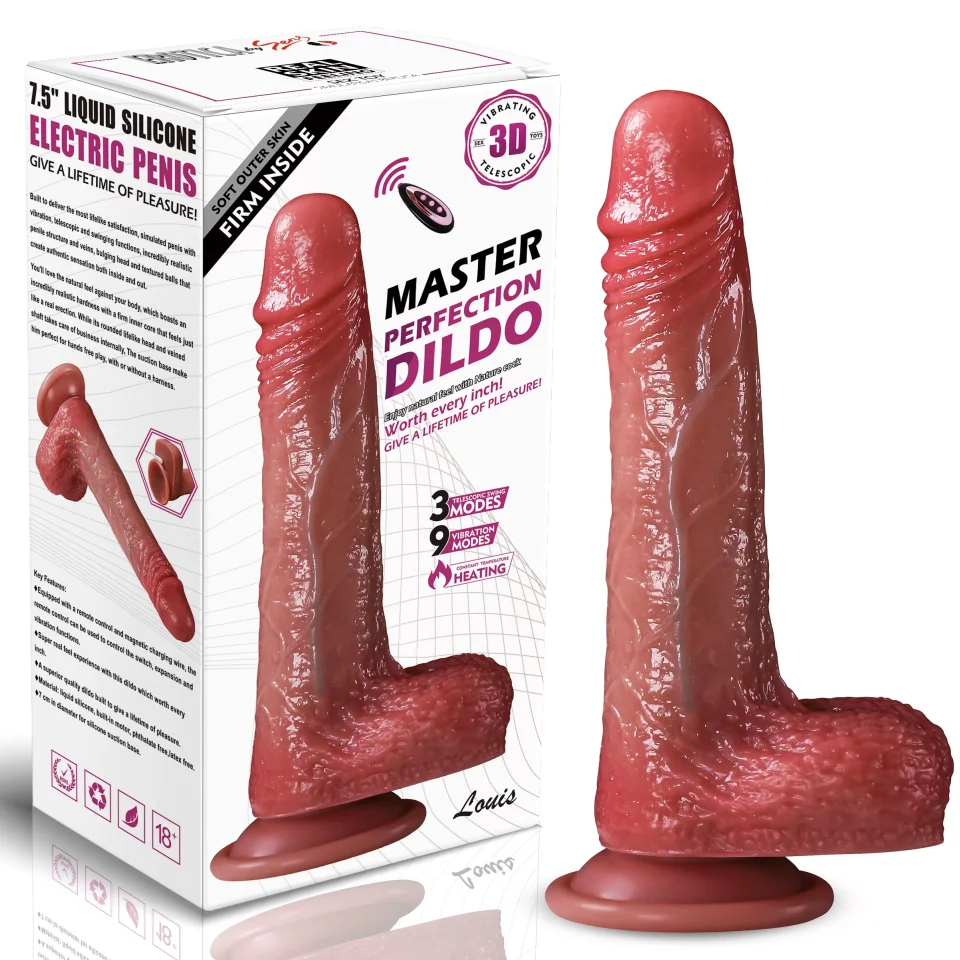 #10335 - 19 cm Isıtmalı İleri Geri Hareketli ve Rotasyonlu Gerçekçi Vibratör