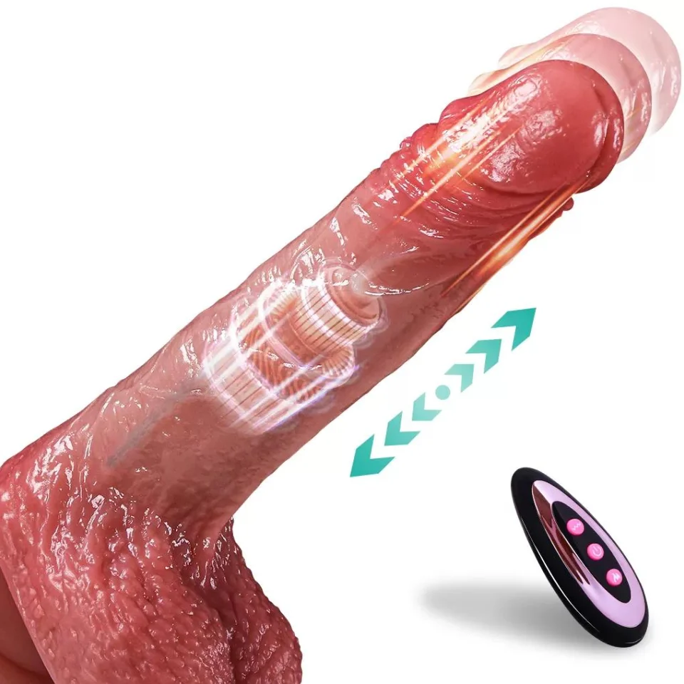#10328 - 19 cm Isıtmalı İleri Geri Hareketli ve Rotasyonlu Gerçekçi Vibratör