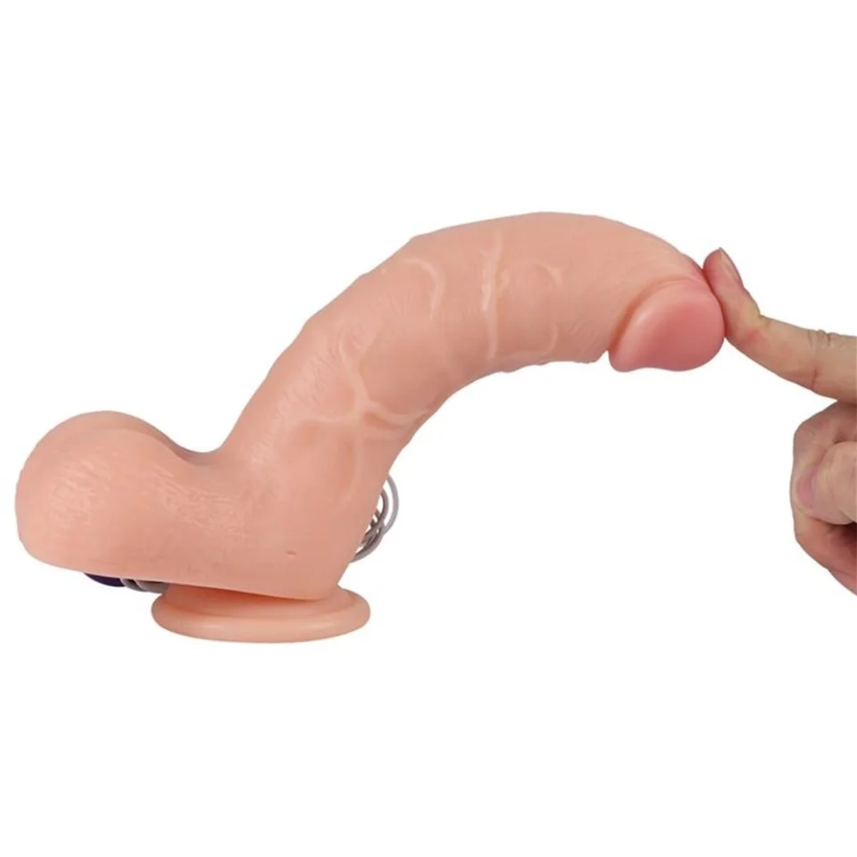 #1000 - 21 cm Gerçekçi Titreşimli Dildo Vibratör Penis