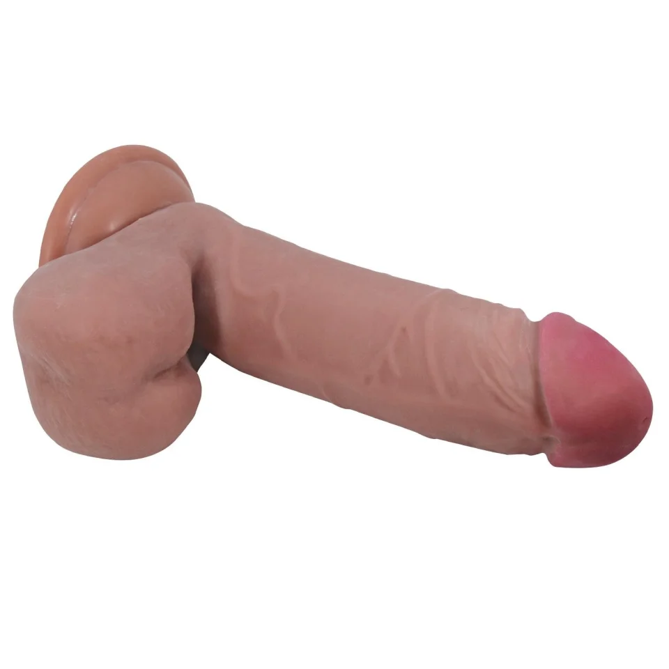 #75 - 20,5 cm Çift Katmanlı Gerçekçi Dildo Penis