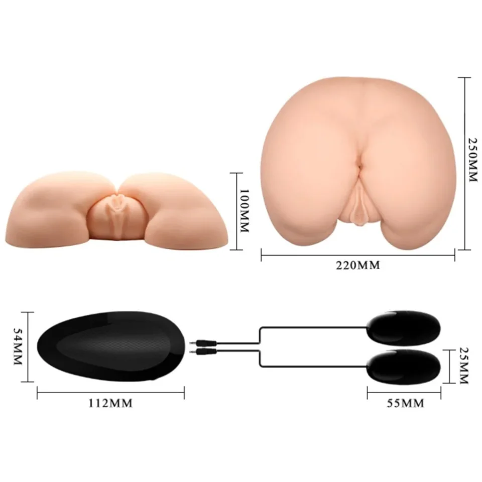 #10563 - 2 İşlevli Titreşimli Suni Vajinal ve Anal Masturbatör