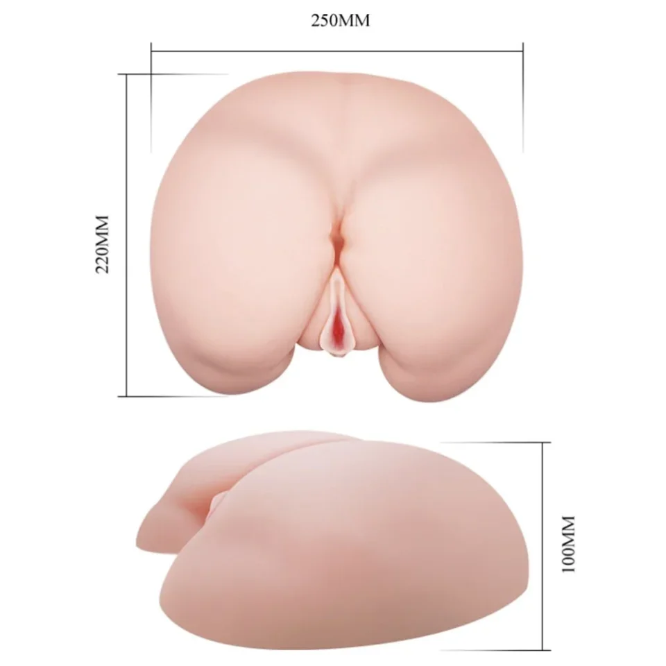 #10590 - Isıtmalı Titreşimli Suni Vajinal ve Anal Masturbatör Kalça