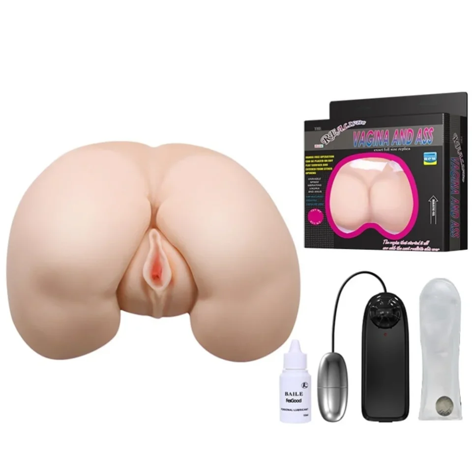 #10593 - Isıtmalı Titreşimli Suni Vajinal ve Anal Masturbatör Kalça