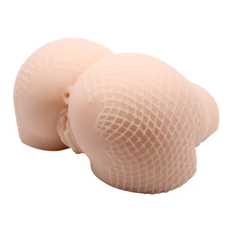 #10695 - 3 Boyutlu 2 İşlevli Titreşimli Suni Vajinal ve Anal Masturbatör