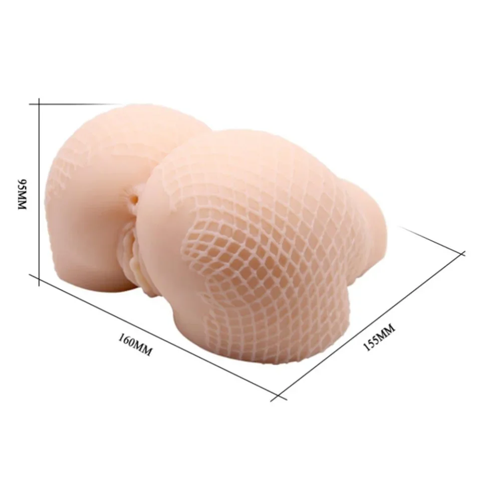 #10696 - 3 Boyutlu 2 İşlevli Titreşimli Suni Vajinal ve Anal Masturbatör