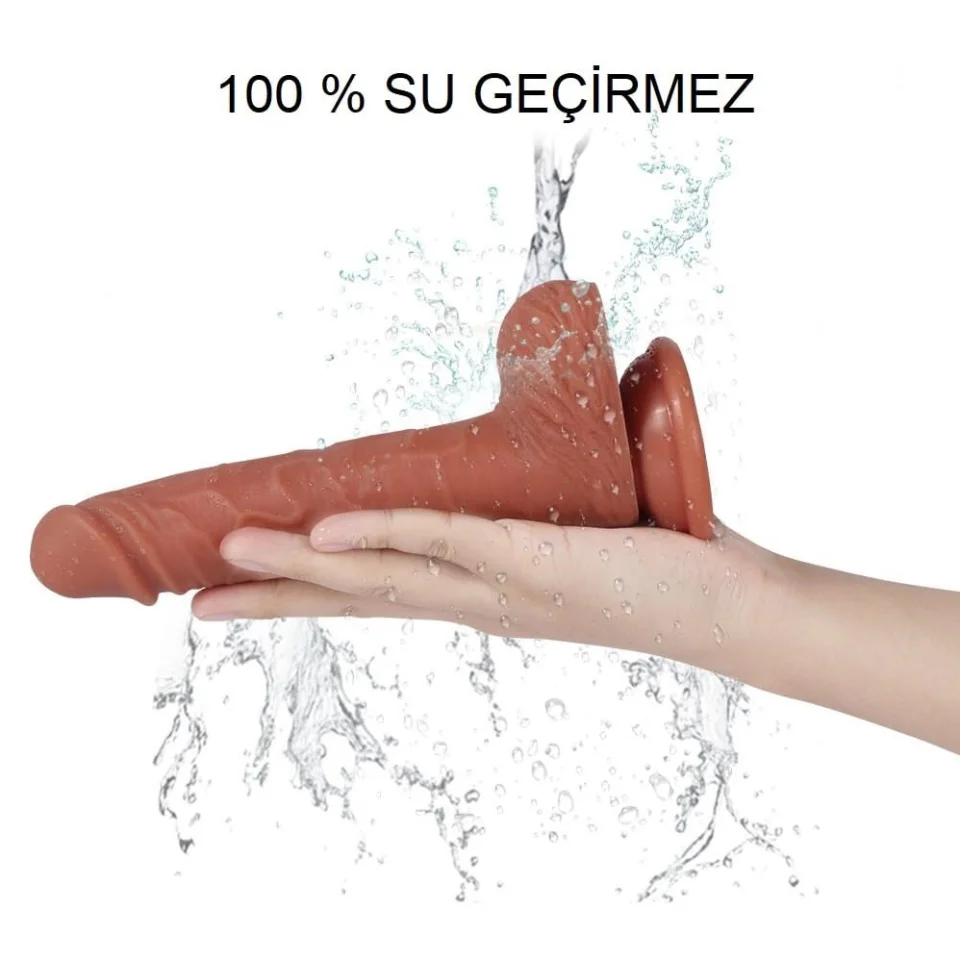 #1016 - 23 cm İleri Geri Hareketli Gerçekçi Silikon Vantuzlu Penis