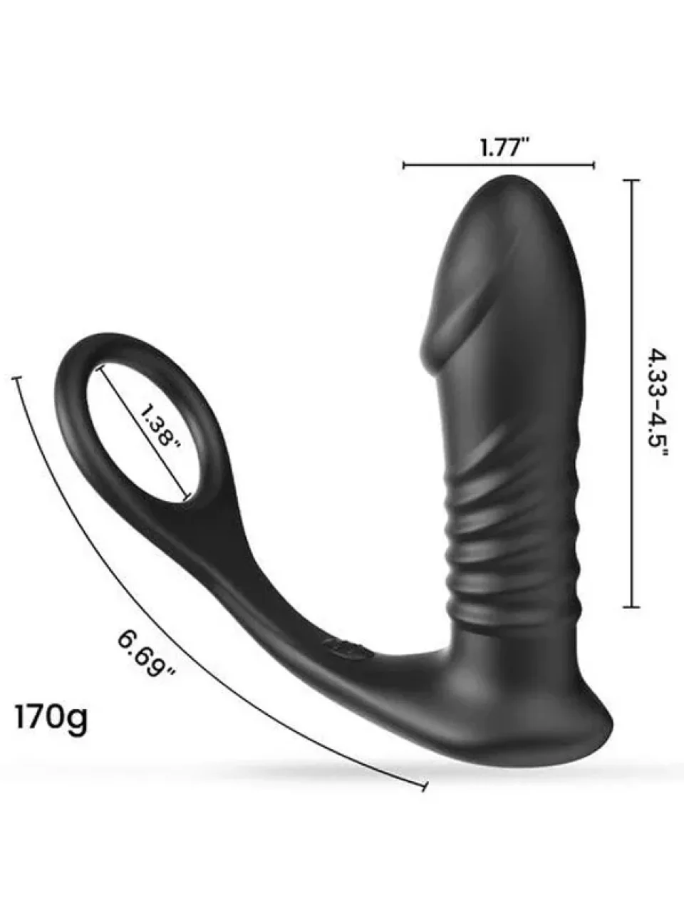#10721 - Kumandalı Şarjlı İleri Geri Hareketli Penis Halkalı Anal Vibratör