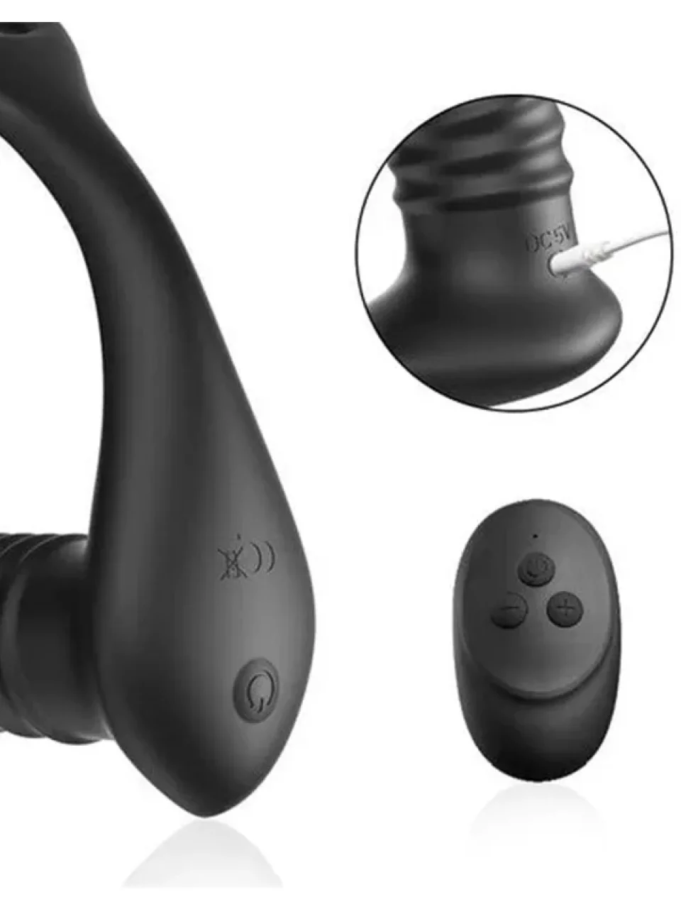 #10722 - Kumandalı Şarjlı İleri Geri Hareketli Penis Halkalı Anal Vibratör