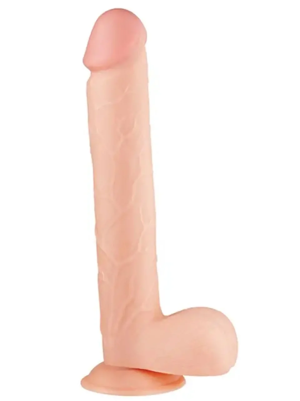 #11465 - Gerçekçi Penis Dokulu 28 cm Büyük Boy Vantuzlu Dildo