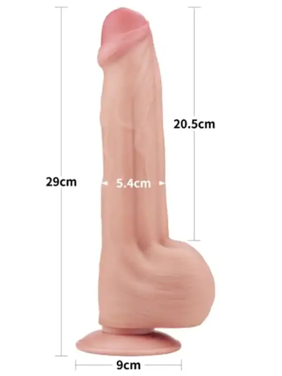 #10786 - 29 cm Çift Katmanlı Kalın Dildo Penis
