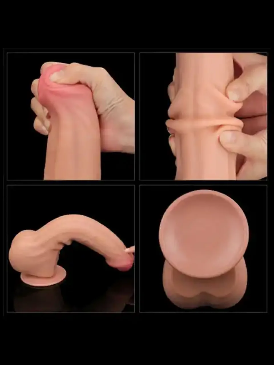 #10788 - 29 cm Çift Katmanlı Kalın Dildo Penis
