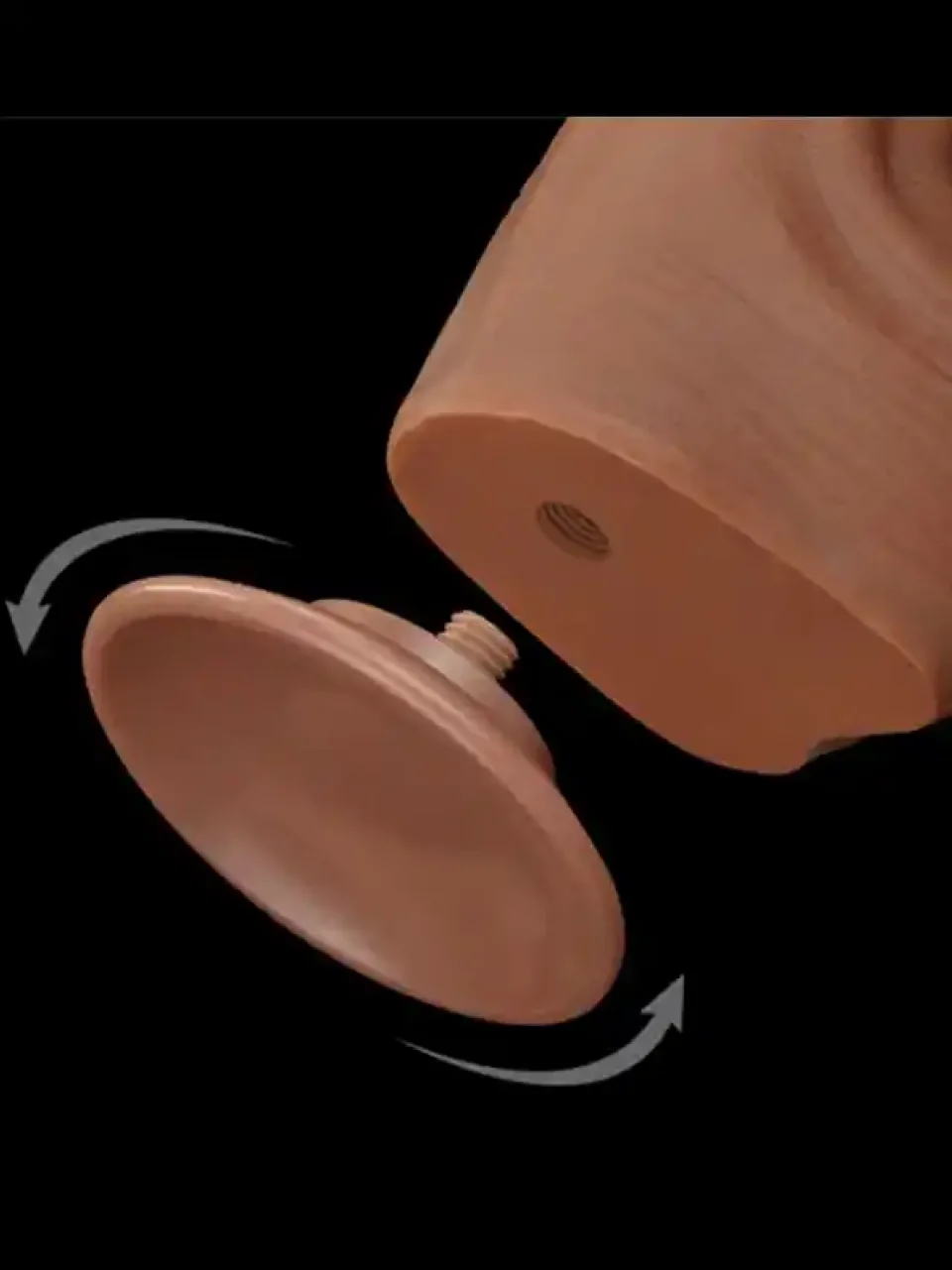 #10798 - 29 cm Gerçekçi Ten Dokusunda Çift Katmanlı Kalın Melez Dildo Penis