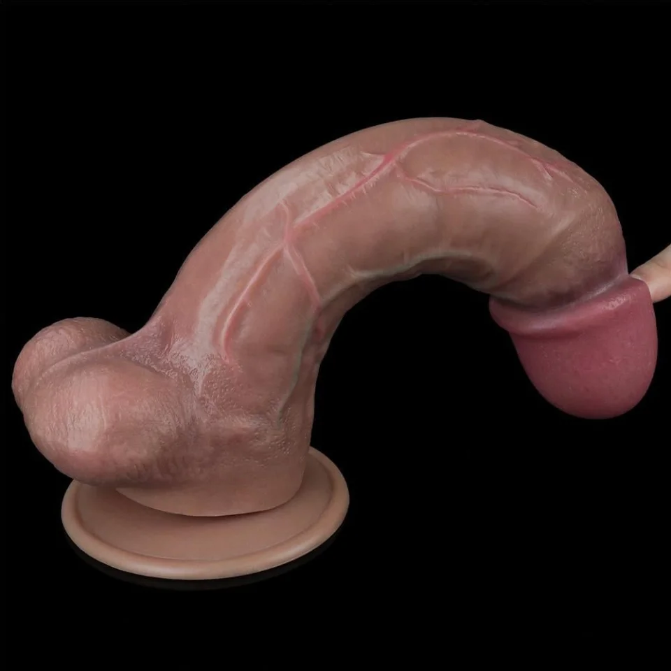#10829 - 26,5 cm Yeni Nesil Çift Katmanlı Realistik Dev Melez Dildo Penis