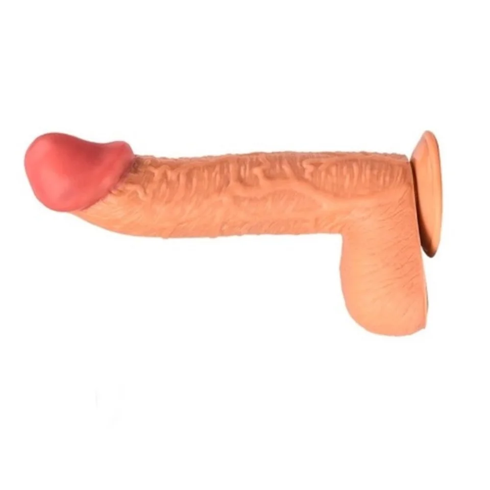 #1018 - 27,5 cm Dev Boy Kalın Realistik Vantuzlu Dildo Penis