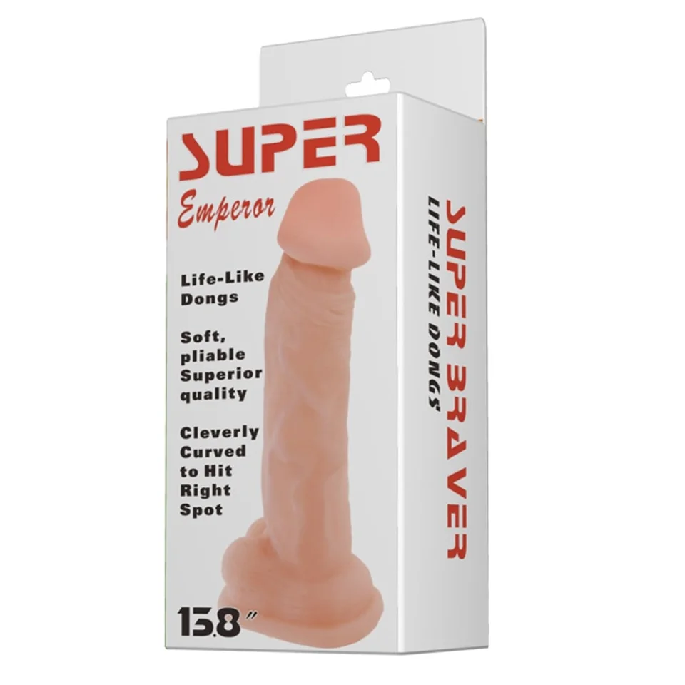 #10836 - 34 cm Dev Realistik Penis Kıkırdaklı Bükülebilen Kalın Dildo