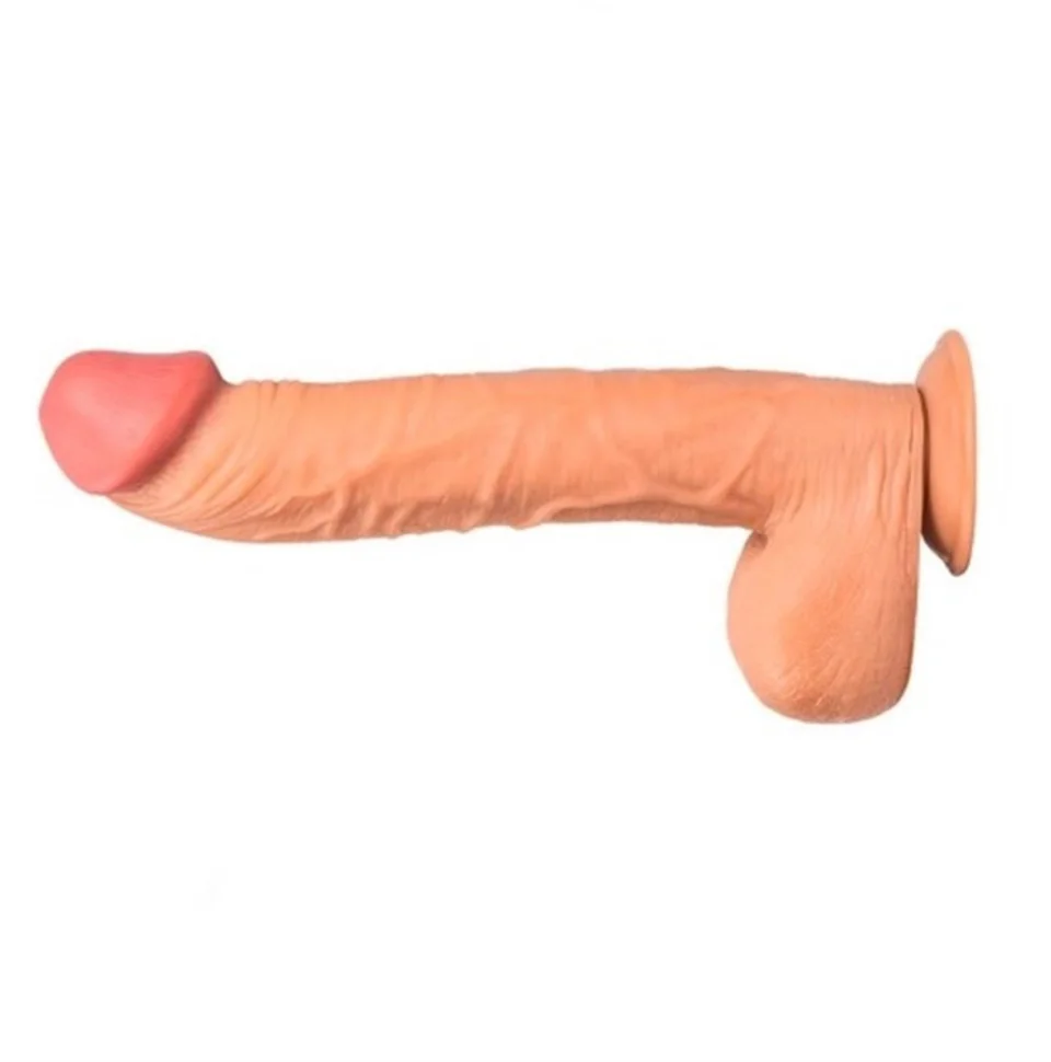 #10870 - 31,5 cm Dev Boy Kalın Gerçekçi Vantuzlu Dildo Penis