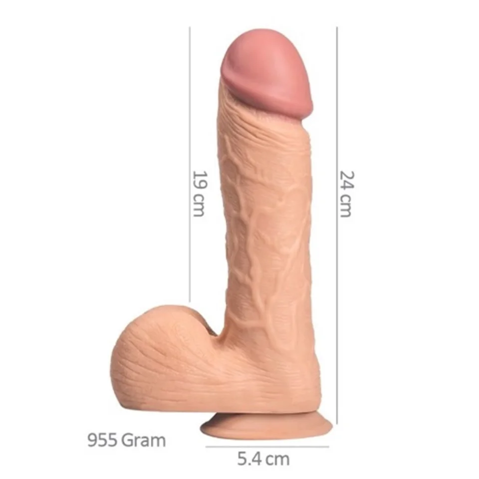 #1022 - 24 cm Dev Boy Kalın Realistik Vantuzlu Dildo Penis