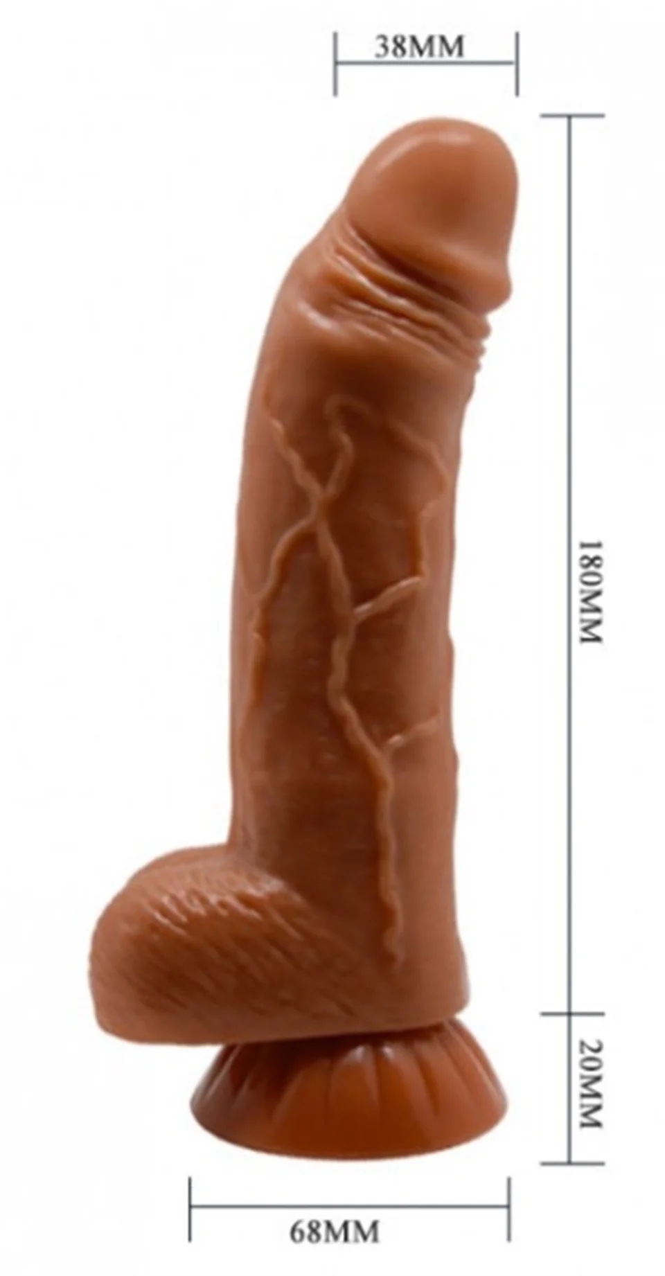 #1033 - 18 cm Yeni Nesil Çift Katmanlı Realistik Dildo Penis