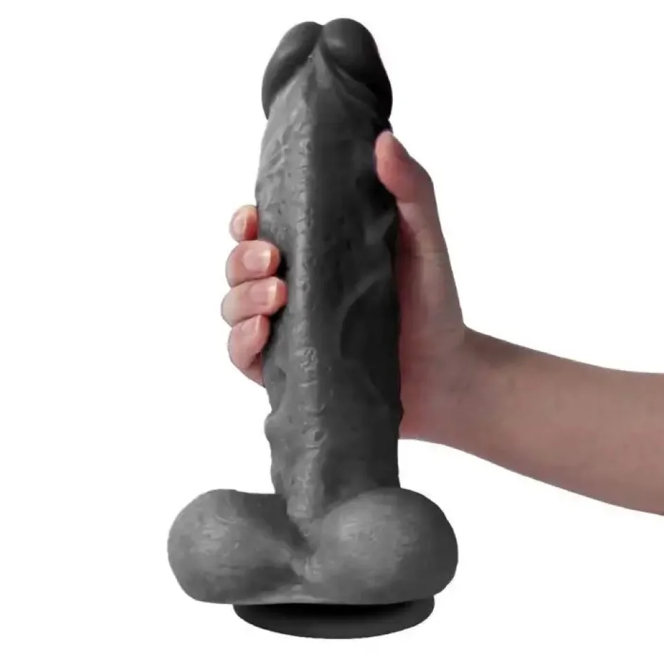 #11493 - 27 cm Realistik Kalın Zenci Dildo Penis
