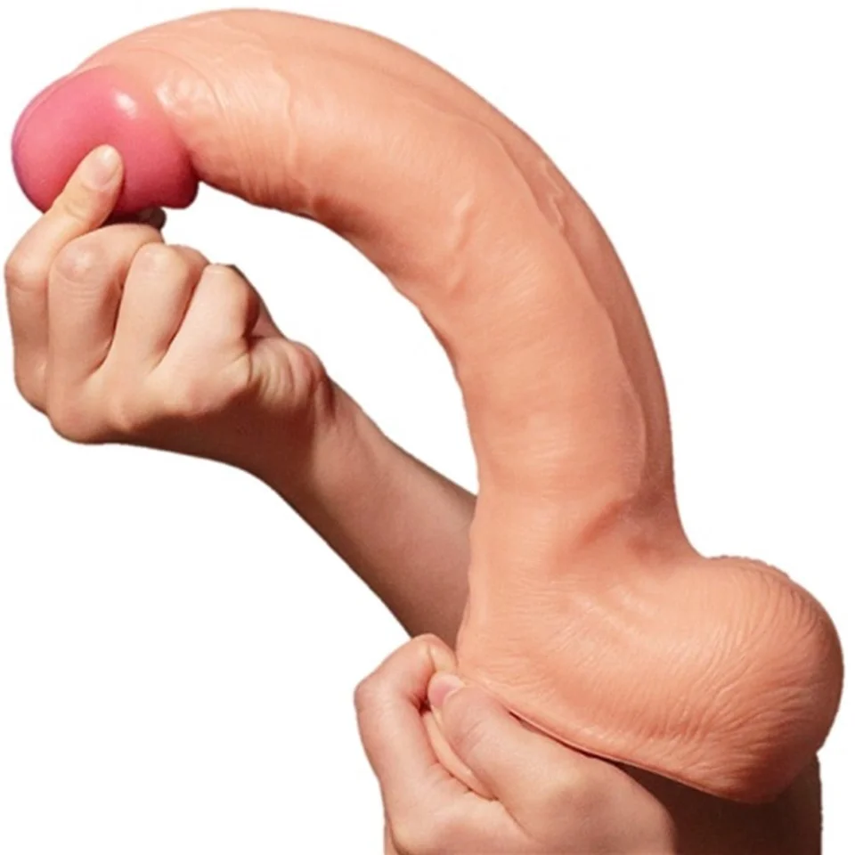 #10948 - 30,5 cm Yeni Nesil &Ccedil;ift Katmanlı Kalın Realistik Dev Dildo Penis