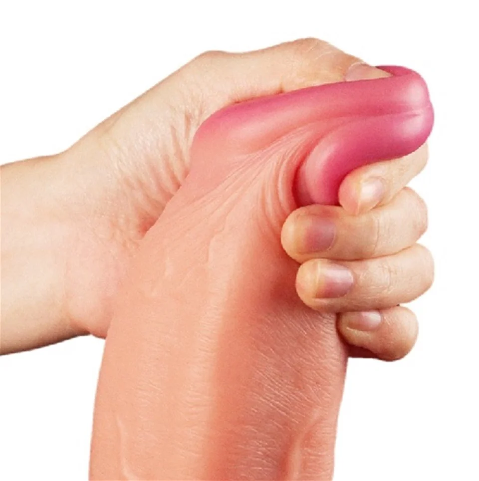 #10951 - 30,5 cm Yeni Nesil &Ccedil;ift Katmanlı Kalın Realistik Dev Dildo Penis