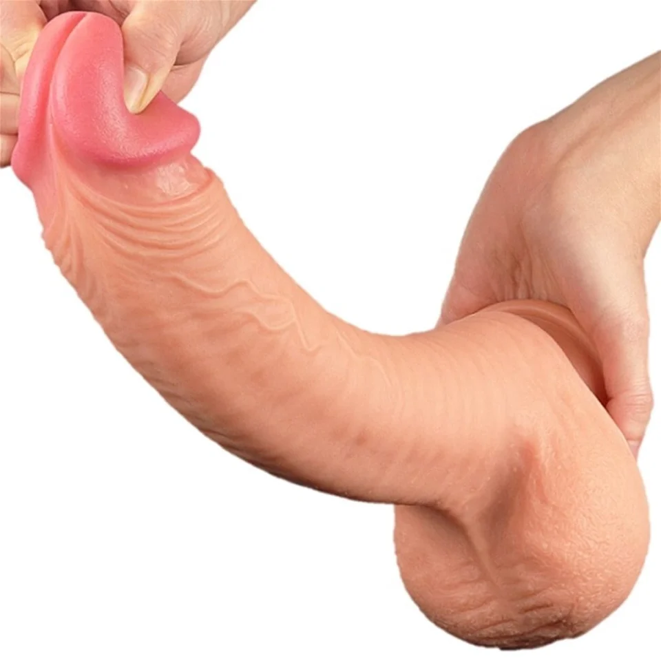 #10955 - 30,5 cm Yeni Nesil Çift Katmanlı Kalın Realistik Dev Dildo Penis