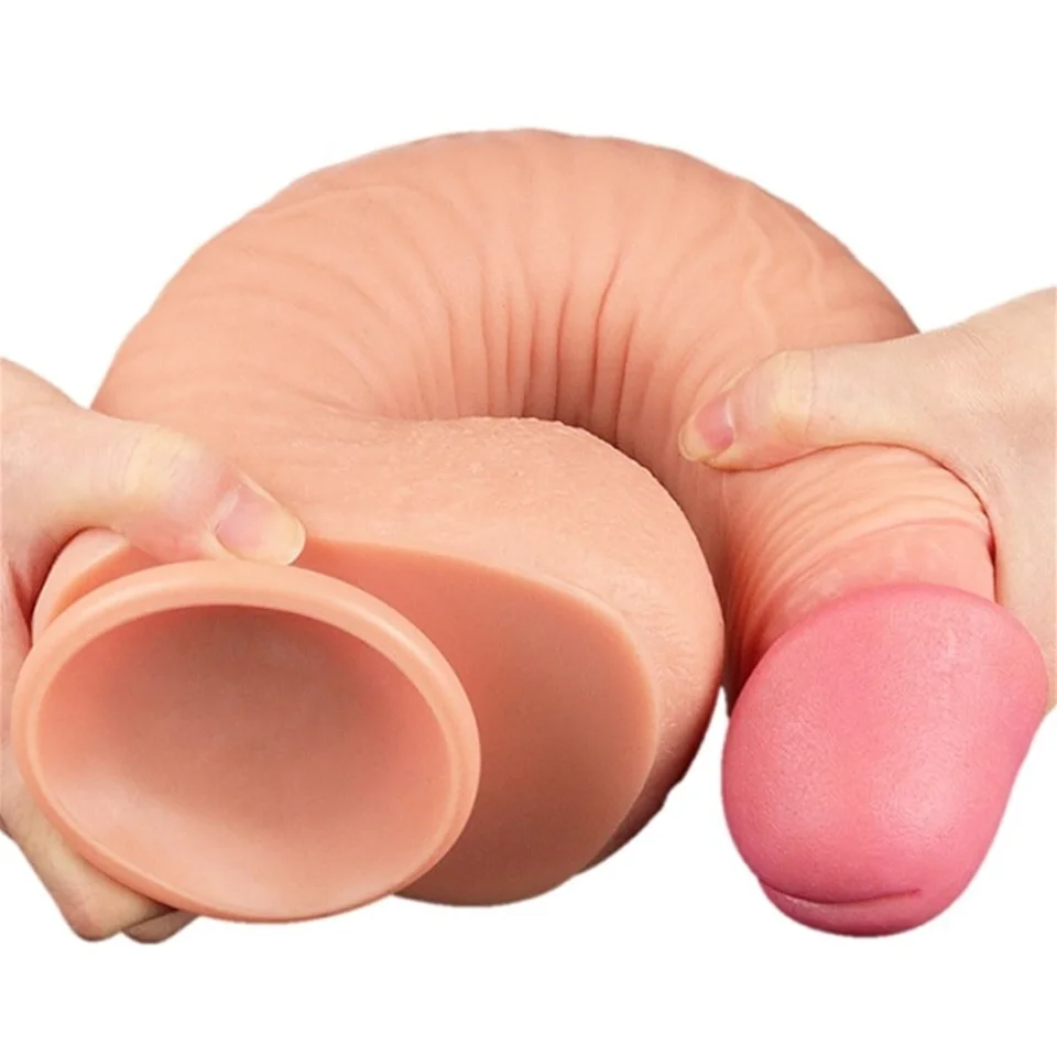 #10959 - 30,5 cm Yeni Nesil Çift Katmanlı Kalın Realistik Dev Dildo Penis