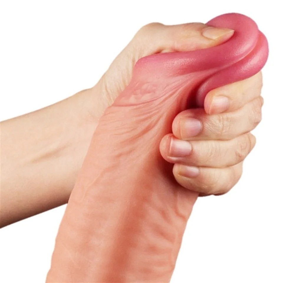 #10961 - 30,5 cm Yeni Nesil Çift Katmanlı Kalın Realistik Dev Dildo Penis