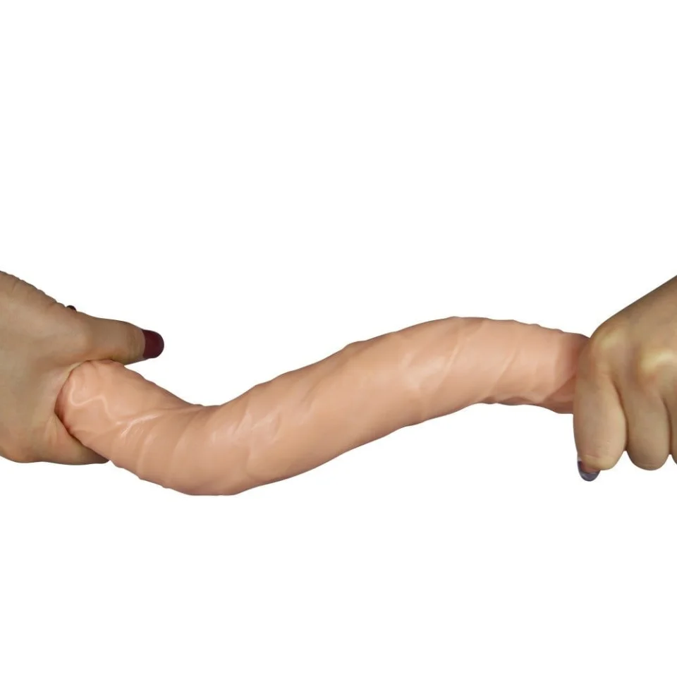 #10973 - 36,5 cm Çift Taraflı Realistik Dildo Anal Vajinal Penis