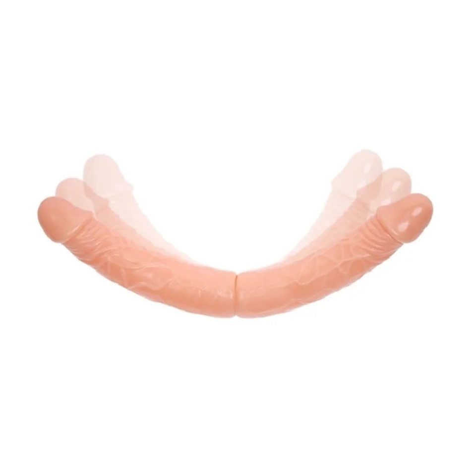 #10977 - 36 Cm Çift Taraflı İki Yönlü Esnek Dildo Kıkırdaklı Penis