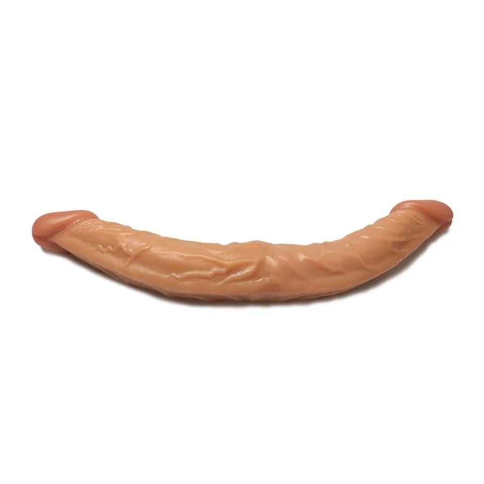 #10995 - 36 cm Çift Taraflı Realistik Dildo Anal Vajinal Penis