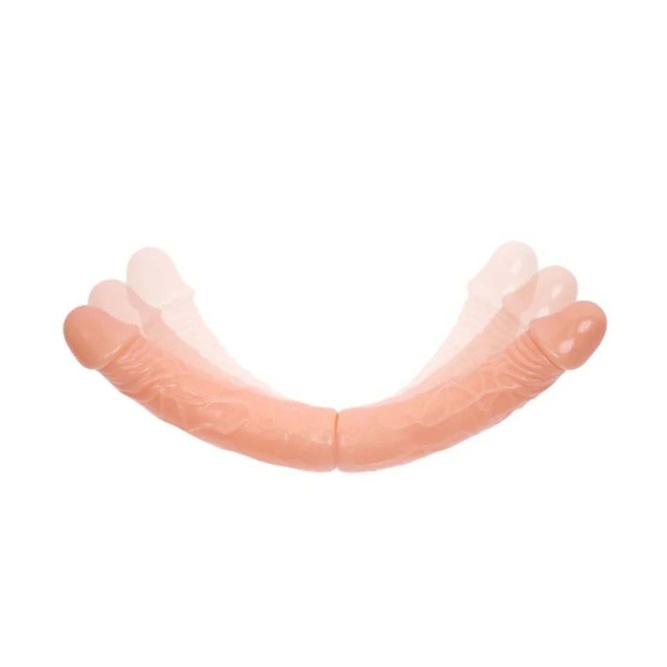 #11014 - 36 cm Çift Taraflı Realistik Dildo Anal Vajinal Penis