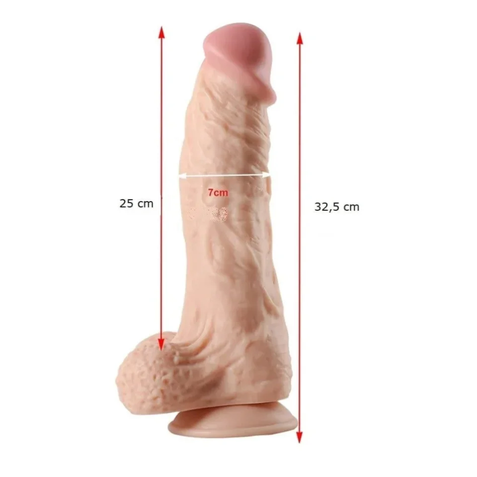 #11025 - 32,5 cm Realistik Büyük Boy Kalın Dildo Penis