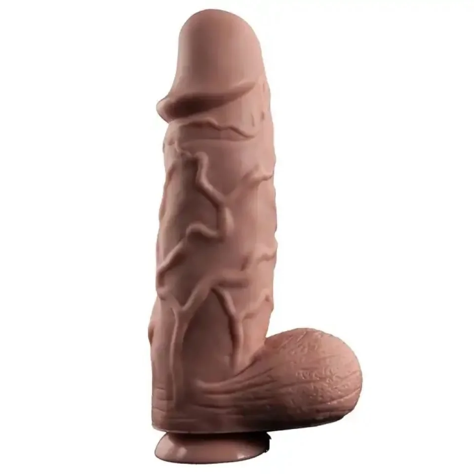 #11523 - 25 cm Gerçekçi Damarlı Uzun Kalın Dildo Penis