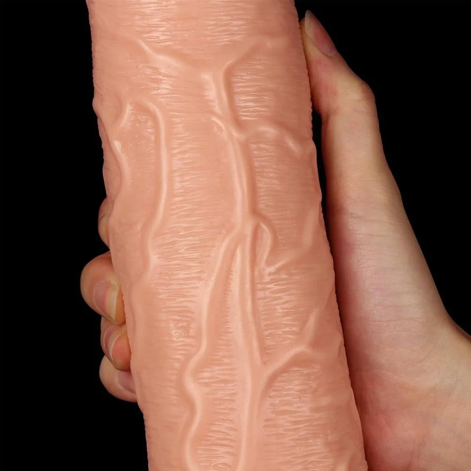 #11178 - 28 cm Ger&ccedil;ek&ccedil;i 10 Titreşimli Testissiz Dildo Vibrat&ouml;r Penis