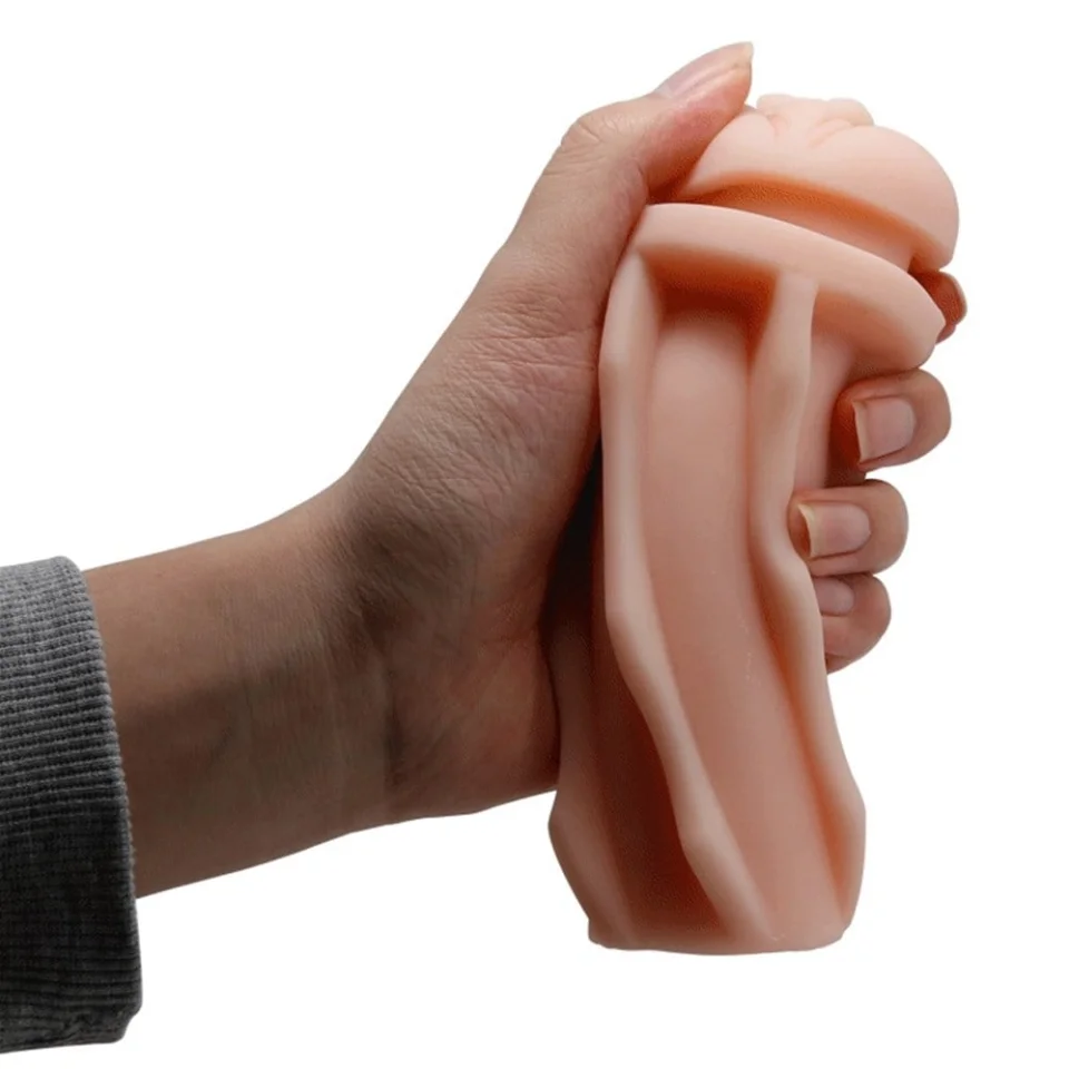 #11296 - 18 cm Gerçekçi Doku Suni Vajina Mastürbatör Kayganlaştırı Hediyeli