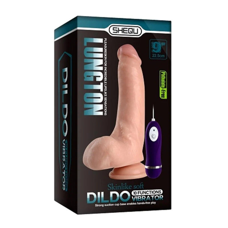 #1068 - 22,5 cm Gerçekçi Titreşimli Dildo Vibratör Penis