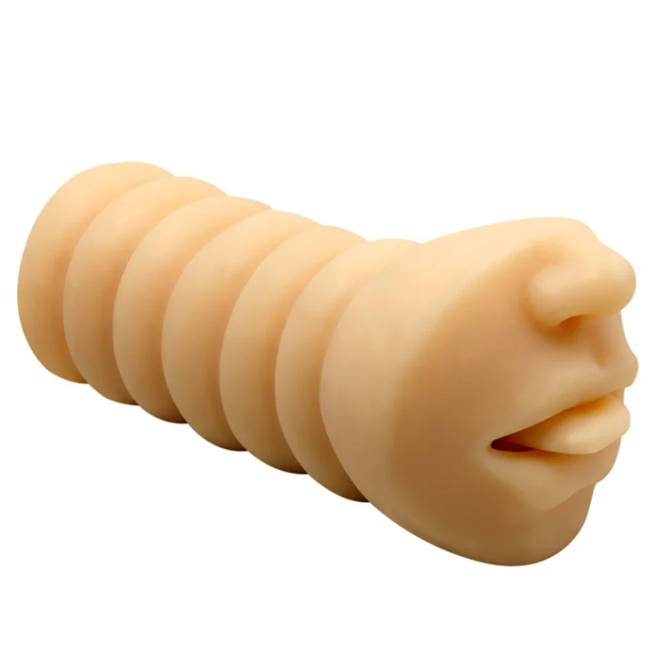 #11337 - 3 Boyutlu Suni Oral Mastürbatör Kayganlaştırıcı Hediyeli
