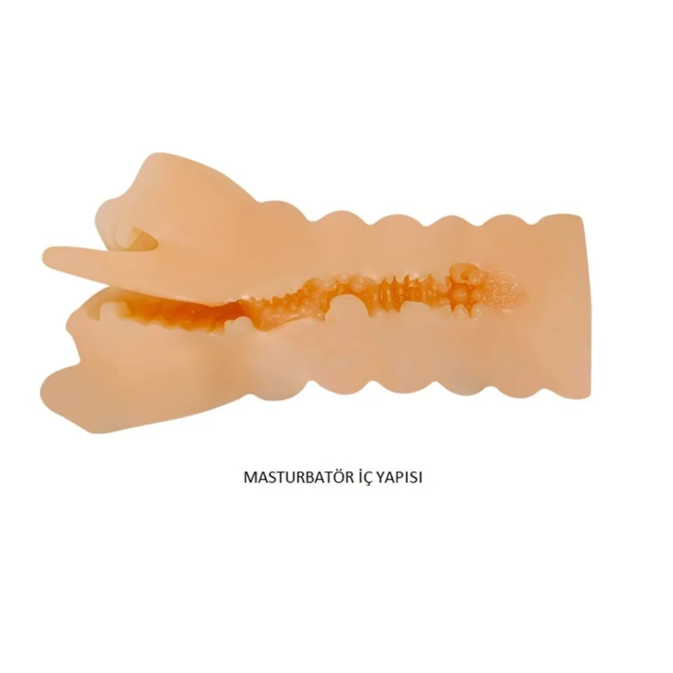 #11339 - 3 Boyutlu Suni Oral Mastürbatör Kayganlaştırıcı Hediyeli
