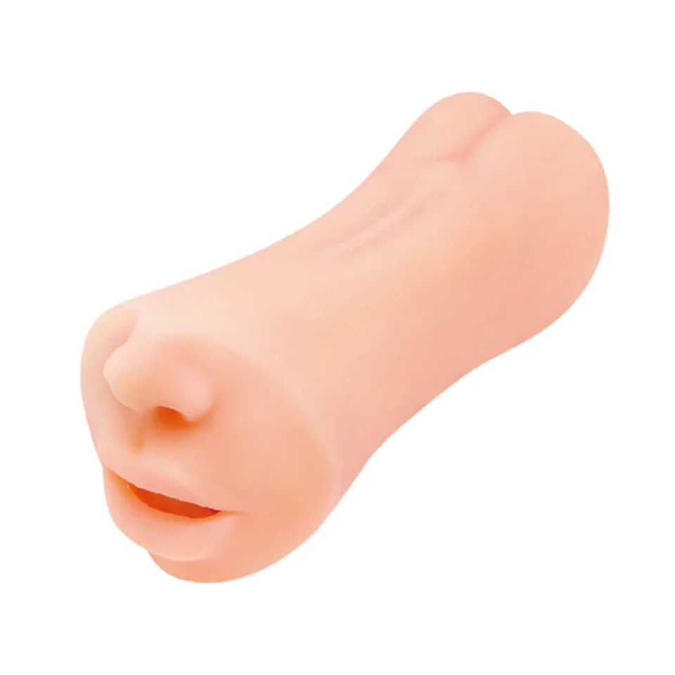 #11350 - Çift Taraflı Suni Oral Vajinal Mastürbatör Kayganlaştırıcı Hediyeli