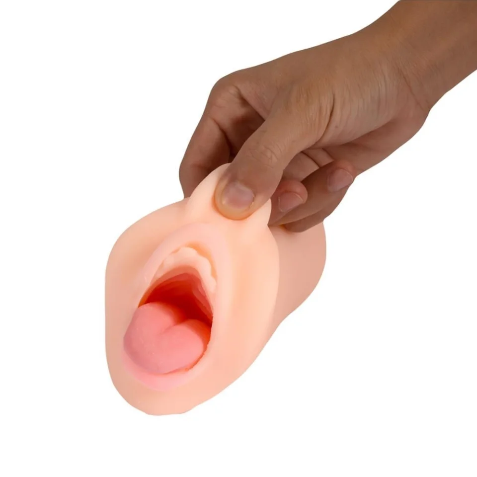 #11358 - 3 Boyutlu Suni Oral Mastürbatör Kayganlaştırıcı Hediyeli