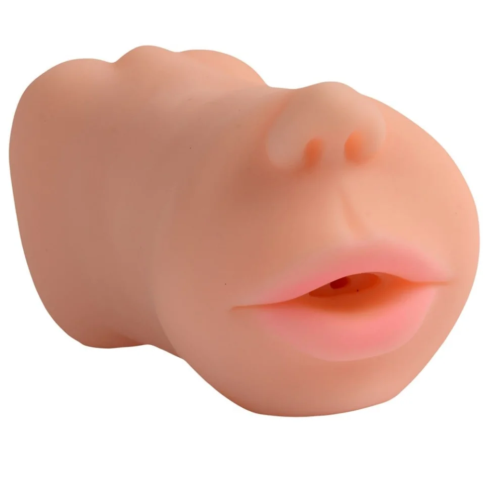 #11368 - 3 Boyutlu Suni Oral Vajinal Mastürbatör Kayganlaştırıcı Hediyeli