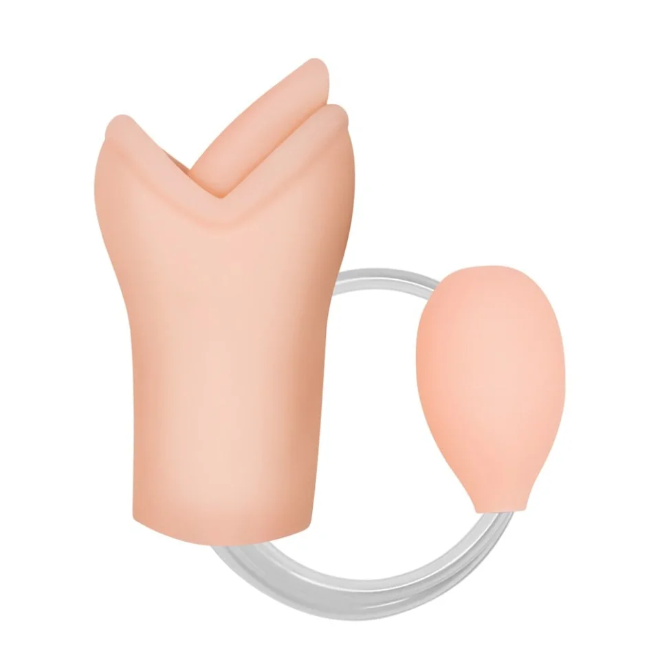 #11380 - 3 Boyutlu Emme Pompalı Suni Oral Mastürbatör Kayganlaştırıcı Hediyeli