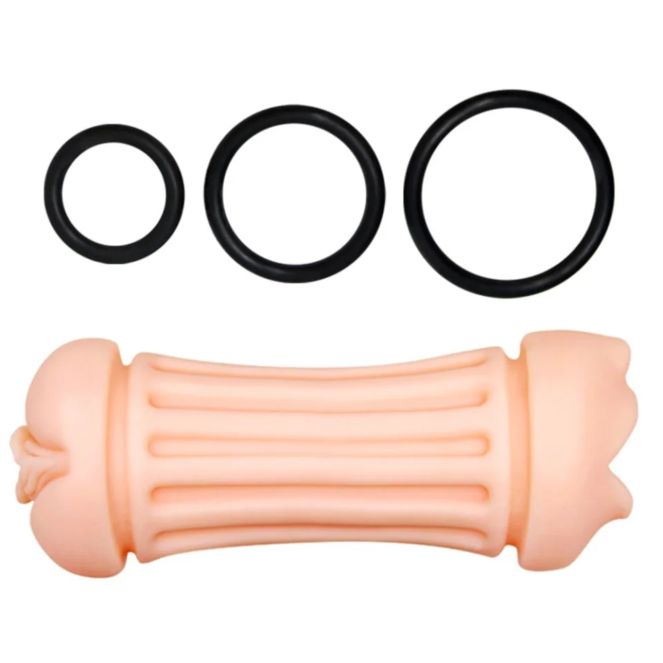 #11400 - 3 Boyutlu Suni Oral Vajinal Mastürbatör Kayganlaştırıcı Hediyeli