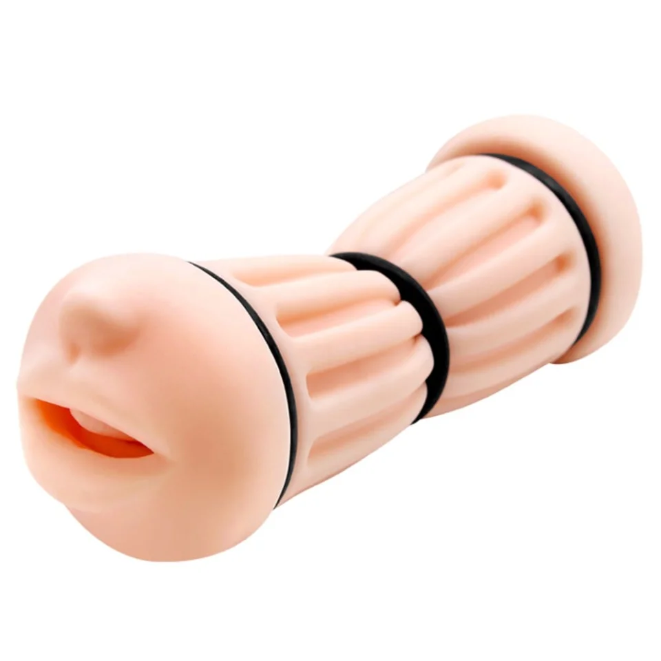 #11402 - 3 Boyutlu Suni Oral Vajinal Mastürbatör Kayganlaştırıcı Hediyeli