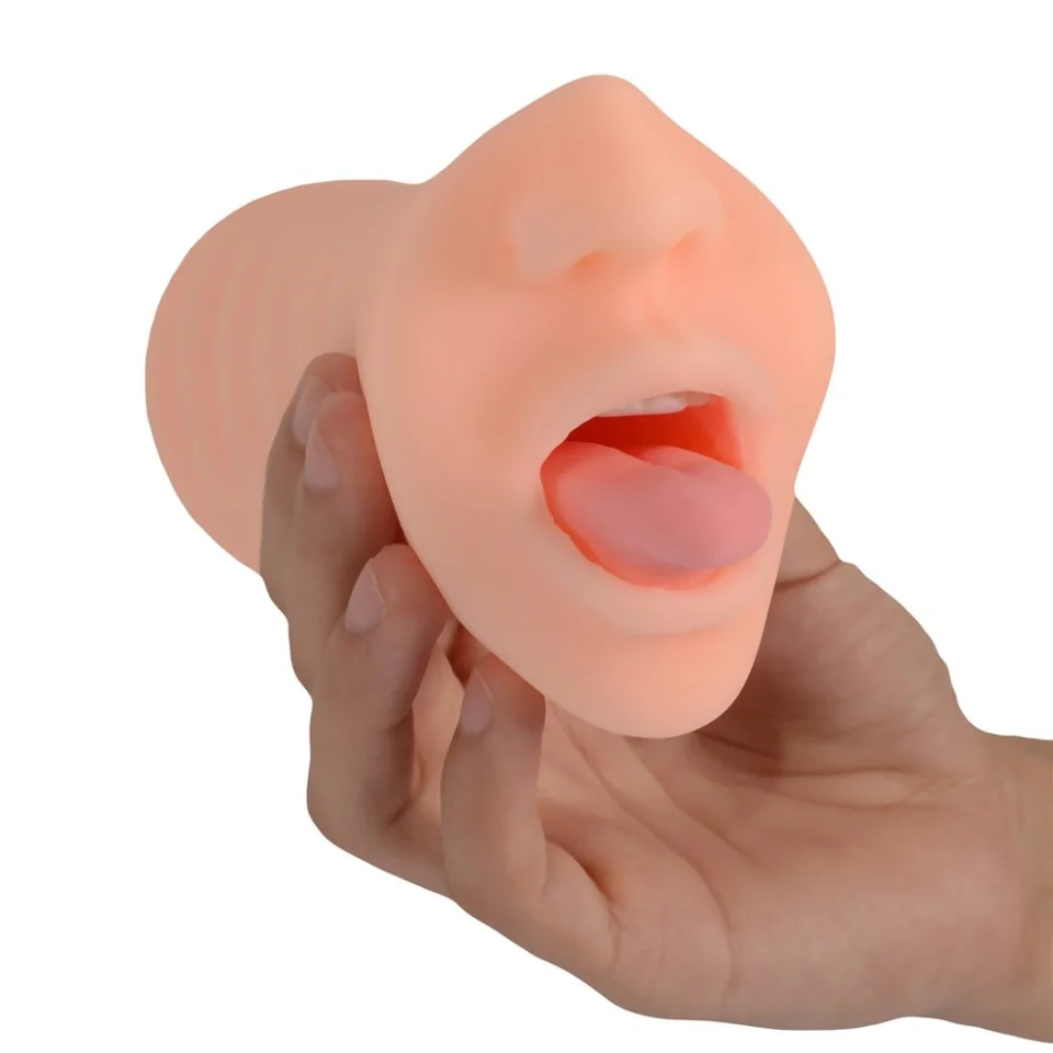 #11431 - 3 Boyutlu Suni Oral Mastürbatör Kayganlaştırıcı Hediyeli
