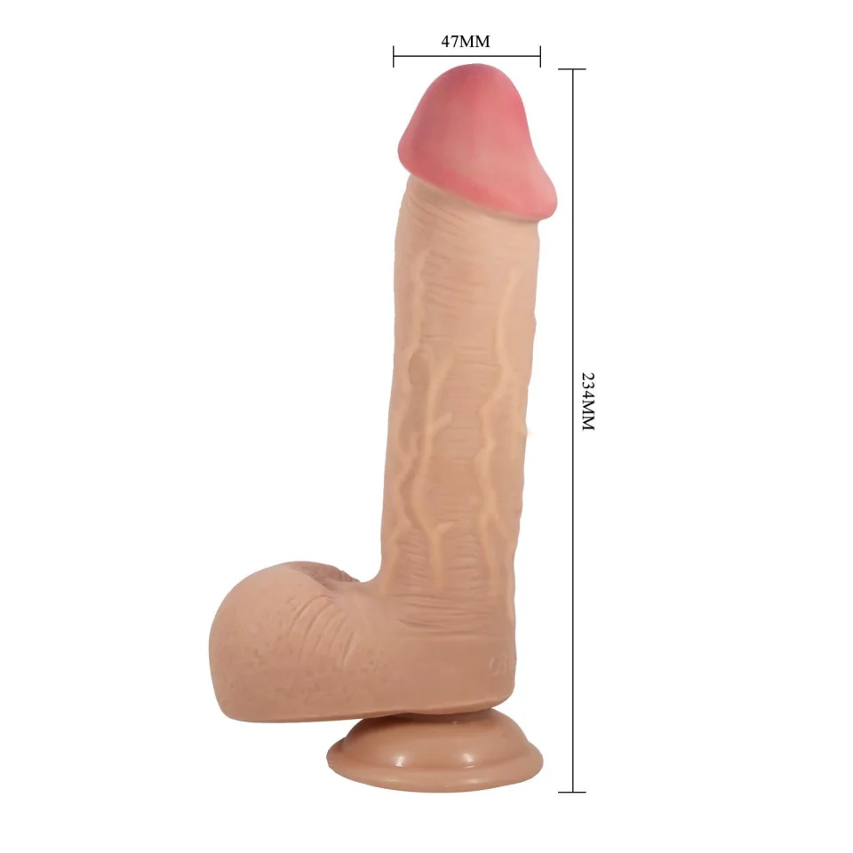 #91 - 23,4 cm Çift Katmanlı Gerçekçi Dildo Penis