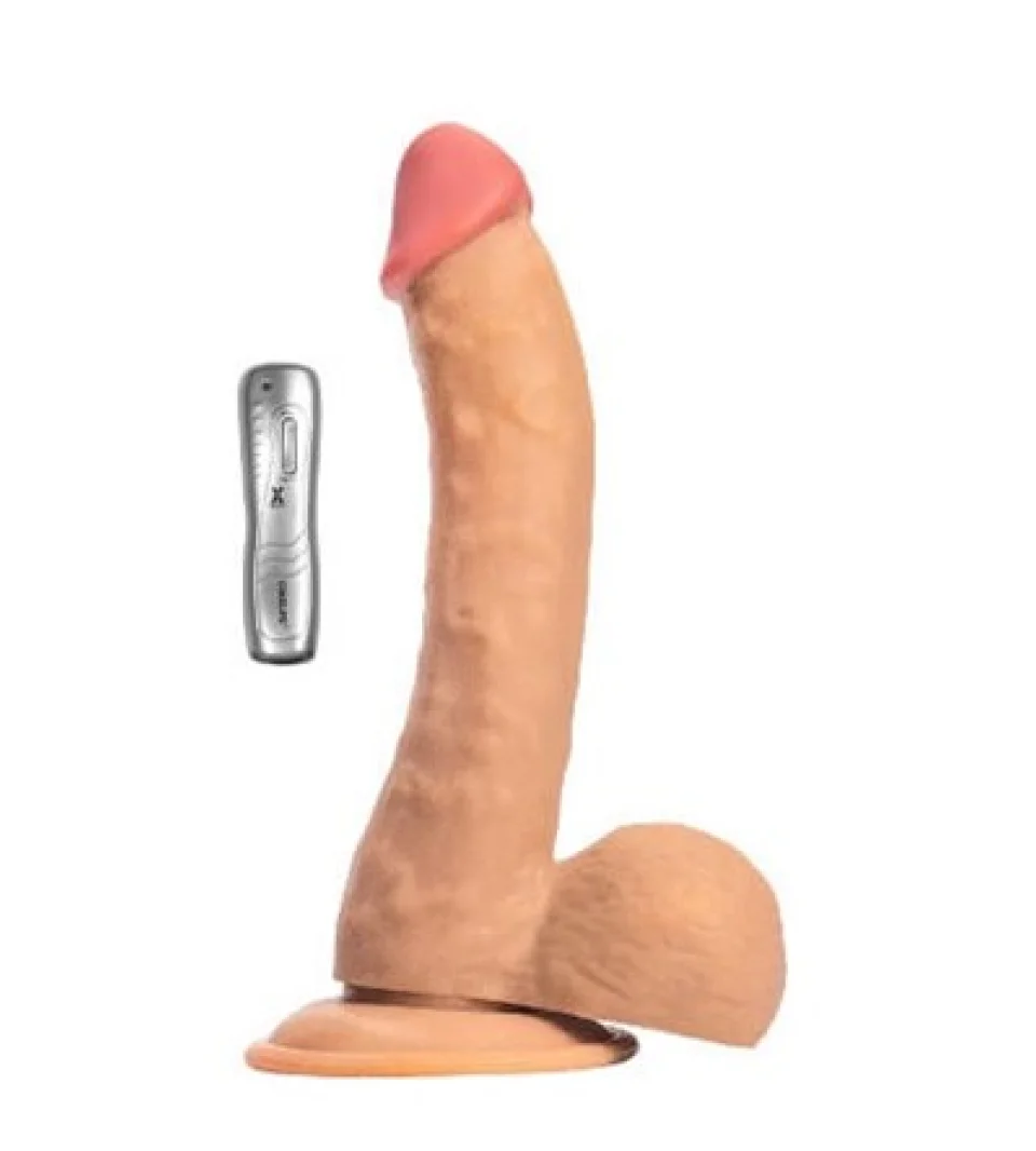 #11555 - 23 cm Titreşimli Kumandalı Realistik Dildo Vibratör